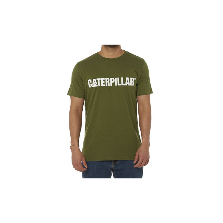 Caterpillar Clothing Sale Pakistan - Caterpillar Logo Mens T-Shirts White (592364-AXR)
